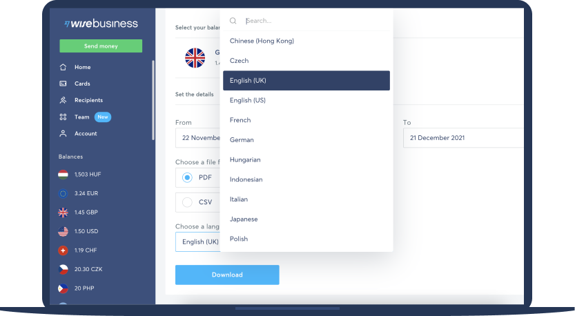 Multi-lingual statements